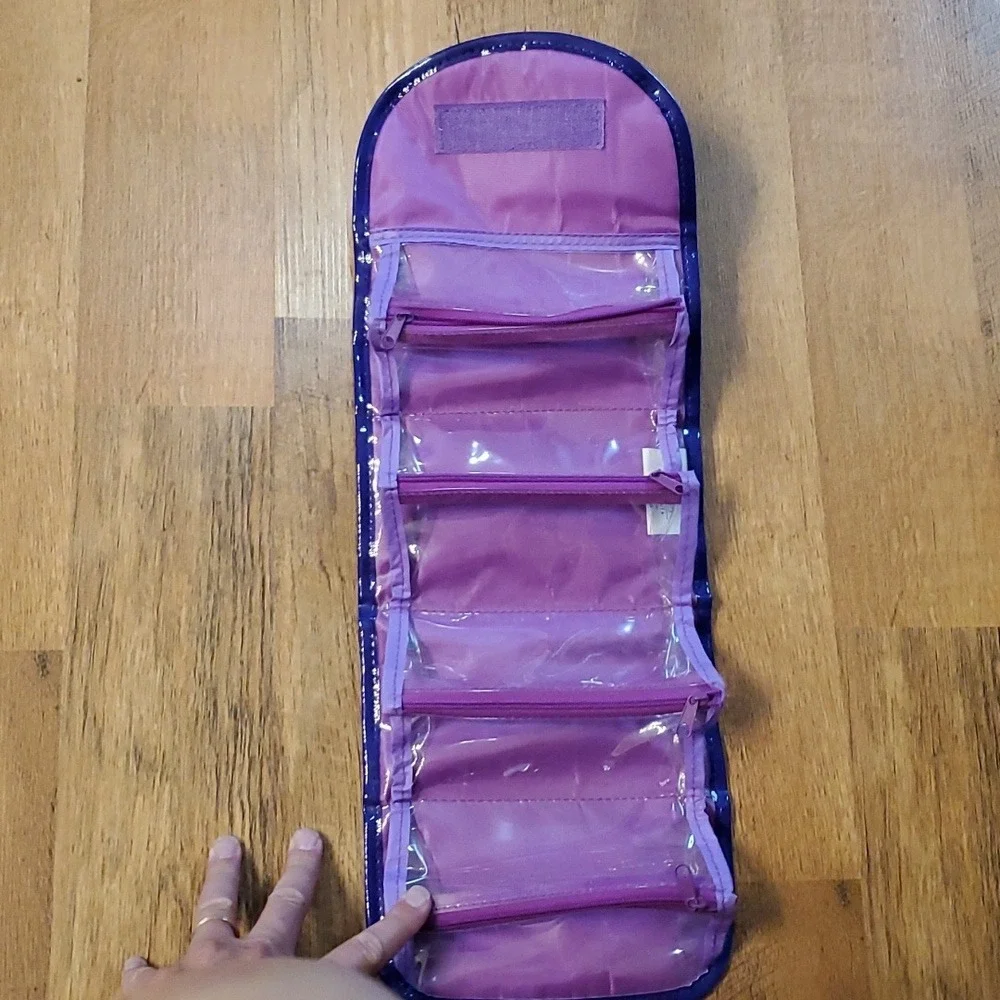 Disney Tinkerbell Travel Rollup Makeup‎ Jewelry Organizer Bag